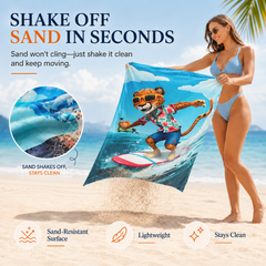 Compact Beach Towel Mat