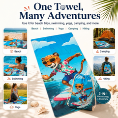 Compact Beach Towel Mat