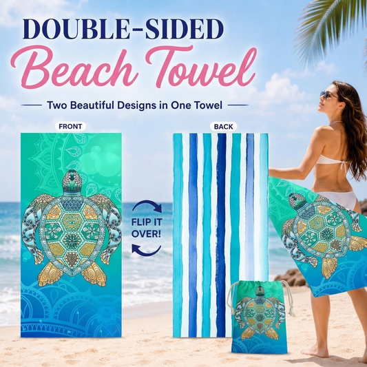 Double-Sided Plush Beach Towel