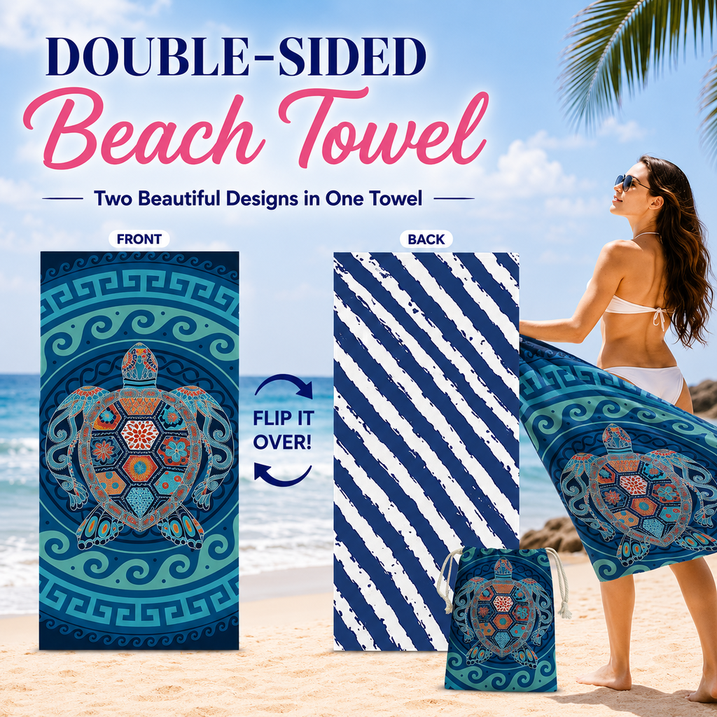 Dual-Sided Beach Towel