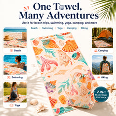 2-in-1 Foldable Beach Towel