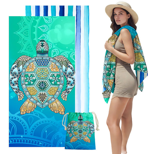 Double-Sided Plush Beach Towel